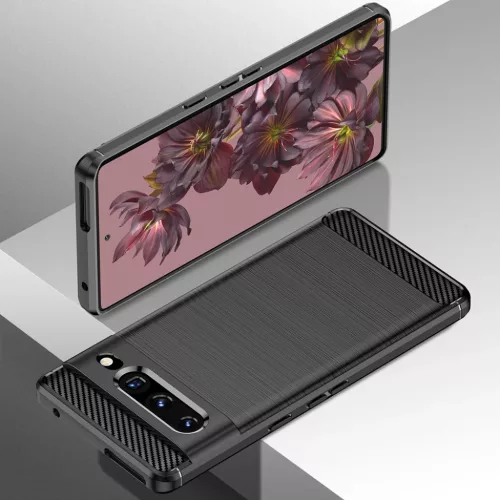  Techsuit - Carbon Szilikon - Google Pixel 7 Pro - Fekete tok-5949419018587 2 kép