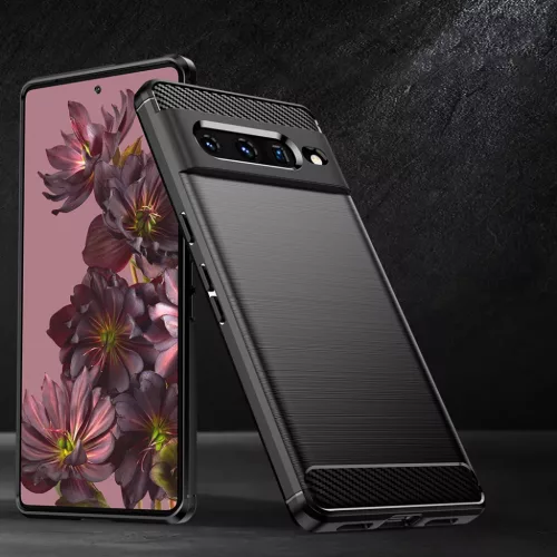  Techsuit - Carbon Szilikon - Google Pixel 7 Pro - Fekete tok-5949419018587 3 kép