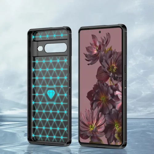  Techsuit - Carbon Szilikon - Google Pixel 7 Pro - Fekete tok-5949419018587 5 kép