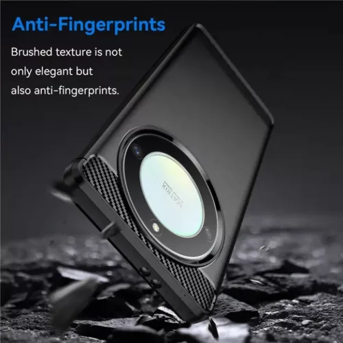  Techsuit - Szénszilikon - Honor Magic5 Lite - Fekete tok-5949419003545 7 kép