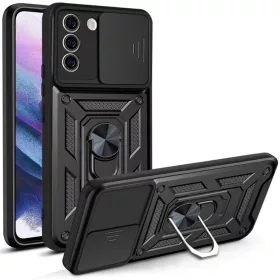    Techsuit - CamShield sorozat - Samsung Galaxy S21 FE 5G - Fekete tok