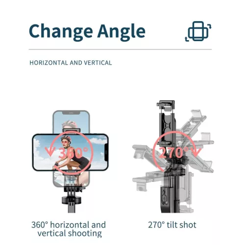  Techsuit - Selfiebot (L16) - Stabil állvány, 1/4"-os csavarmenetes -5949419063242 6 kép