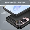  Techsuit - Szénszálas Szilikon - Honor 90 Lite - Fekete tok-5949419066540 4 kép