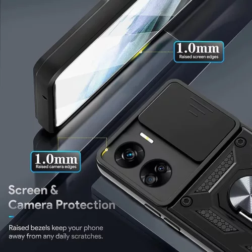  Techsuit - CamShield sorozat - Honor 90 Lite - Fekete tok-5949419067301 6 kép