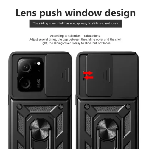 Techsuit - CamShield Sorozat - Xiaomi 13T / 13T Pro - Fekete tok-5949419069176 3 kép