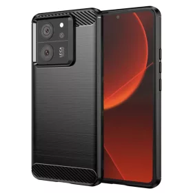    Techsuit - Szén Szilikon - Xiaomi 13T / 13T Pro - Fekete tok