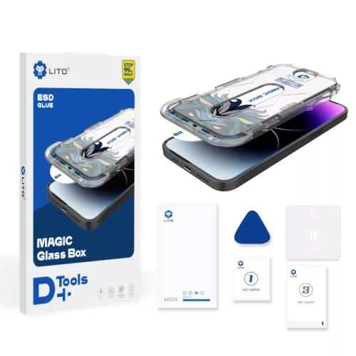 iPhone 15 Pro Max Lito Magic Glass Box D+ Tools - Átlátszó üvegfó-5949419069879 3 kép