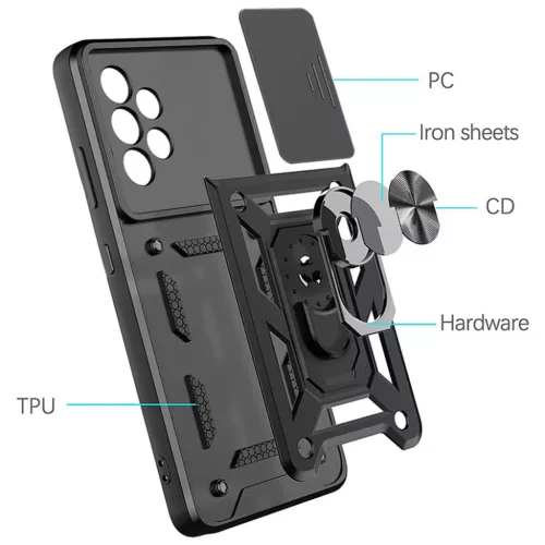  Techsuit - CamShield sorozat - Samsung Galaxy A13 4G - Fekete tok-5949419070714 6 kép