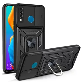    Techsuit - CamShield sorozat - Huawei P30 Lite / P30 Lite Új kiadás - Fekete tok