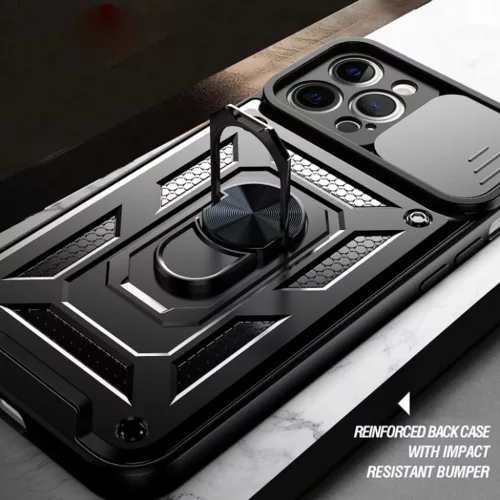  Techsuit - CamShield sorozat - iPhone 12 Pro Max - Fekete tok-5949419070417 6 kép
