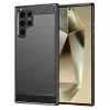  Techsuit - Szénszálas Szilikon - Samsung Galaxy S24 Ultra - Fekete tok