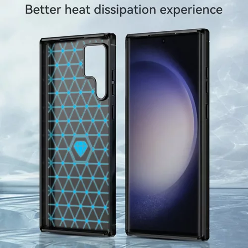  Techsuit - Szénszálas Szilikon - Samsung Galaxy S24 Ultra - Fekete -5949419072381 5 kép