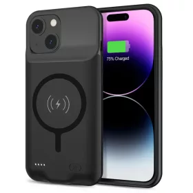    Techsuit - Power Pro MagSafe Akkumulátor Tok - iPhone 15 Plus - 8500mAh - Fekete tok