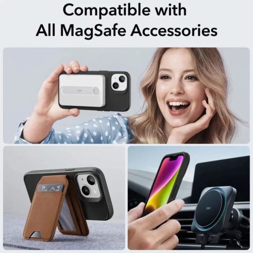 iPhone 13 / 14 Fekete ESR - Classic Hybrid HaloLock tok-4894240161777 5 kép