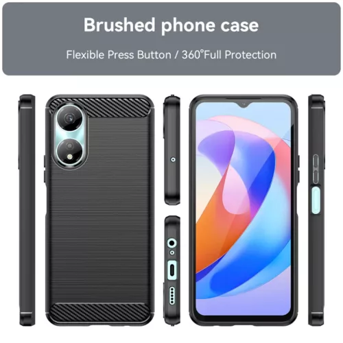  Techsuit - Szén Szilikon - Honor X7b / X7b 5G / 90 OKOS - Fekete tok-5949419081383 4 kép