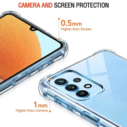 Samsung Galaxy A32 4G Techsuit - Shockproof Clear Silicone - Átlátsz-5949419084223 4 kép