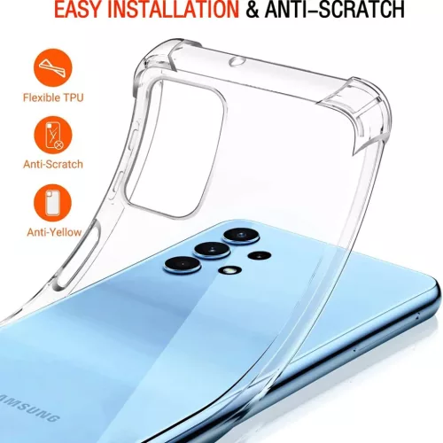 Samsung Galaxy A32 4G Techsuit - Shockproof Clear Silicone - Átlátsz-5949419084223 5 kép