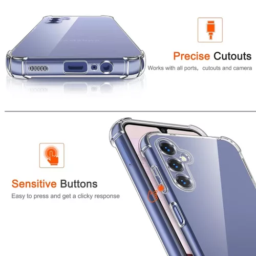  Techsuit - Ütésálló Átlátszó Szilikon - Samsung Galaxy A14 4G -5949419083950 3 kép