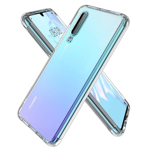  Techsuit - Ütésálló Átlátszó Szilikon - Huawei P30 - Átlátsz-5949419083851 7 kép