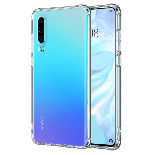  Techsuit - Ütésálló Átlátszó Szilikon - Huawei P30 - Átlátsz-5949419083851 2 kép