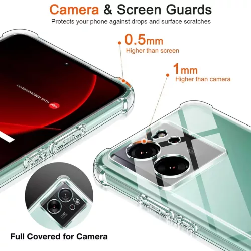  Techsuit - Ütésálló Átlátszó Szilikon - Xiaomi 13T / 13T Pro --5949419083356 3 kép