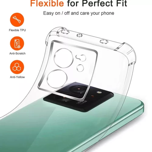  Techsuit - Ütésálló Átlátszó Szilikon - Xiaomi 13T / 13T Pro --5949419083356 5 kép