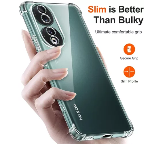  Techsuit - Ütésálló Átlátszó Szilikon - Honor 90 - Átlátszó-5949419083271 4 kép