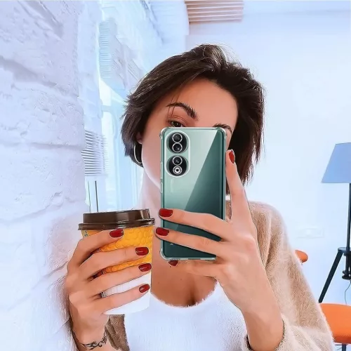  Techsuit - Ütésálló Átlátszó Szilikon - Honor 90 - Átlátszó-5949419083271 6 kép