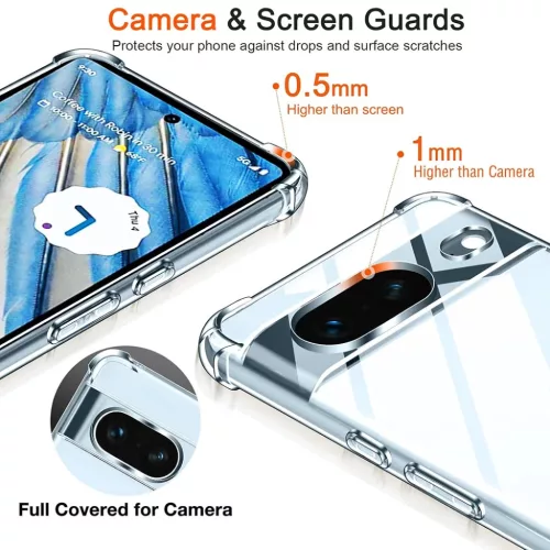  Techsuit - Ütésálló Átlátszó Szilikon - Google Pixel 8a - Átl-5949419083035 4 kép