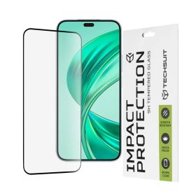    Techsuit - 111D Teljes Borítású / Teljes Ragasztású Üveg - Honor X8b /X8c - Fekete üvegfólia