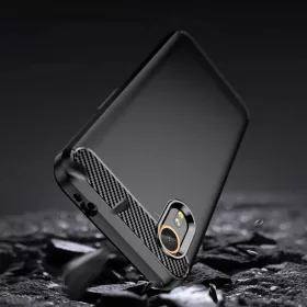 Samsung Galaxy Xcover7 Techsuit Carbon Silicone - Fekete tok-5949419086395 2 kép