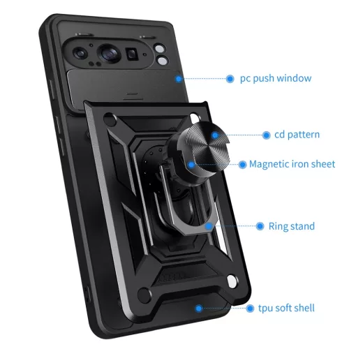  Techsuit - CamShield sorozat - Google Pixel 9 Pro XL - Fekete tok-5949419091085 2 kép