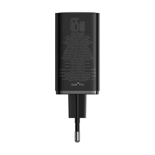 Baseus - Fali töltő GaN (P10162701113-00) - 2x USB, 2x Type-C, 65W, -6932172644444 3 kép