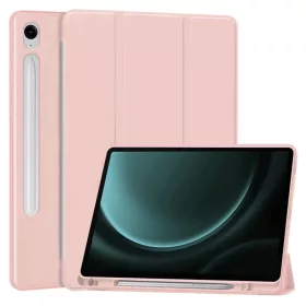   Samsung Galaxy Tab S9 FE tok - Techsuit - Flex Trifold (ceruzatartóval) - Rózsaszín.