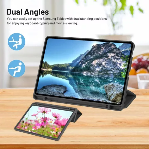 Samsung Galaxy Tab A7 Lite Fekete Techsuit - Flex Trifold (Pencil tart-5949419097230 4 kép