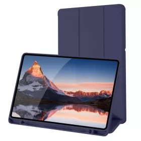   Samsung Galaxy Tab S6 Lite (2020/2022/2024) Sötétkék Techsuit Flex Trifold (Ceruzatartóval) tok