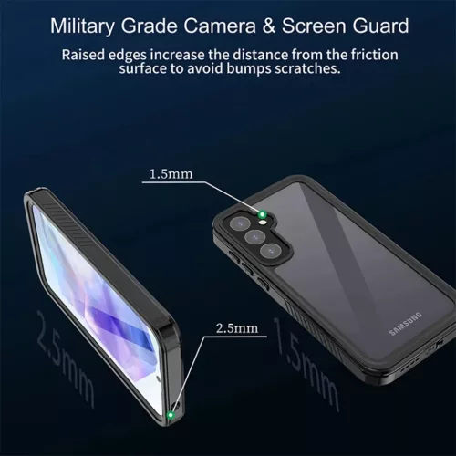 ShellBox - Vízálló IP68 tok - Samsung Galaxy A55 5G - Fekete-5949419119697 2 kép