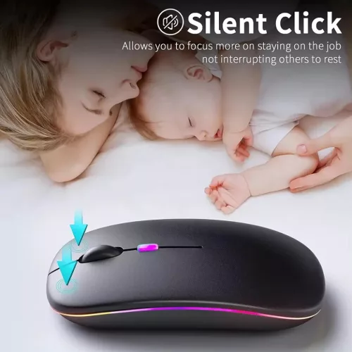Vezeték nélküli egér (M1) Techsuit - Játékhoz, LED RGB, Csendes,-5949419120525 5 kép