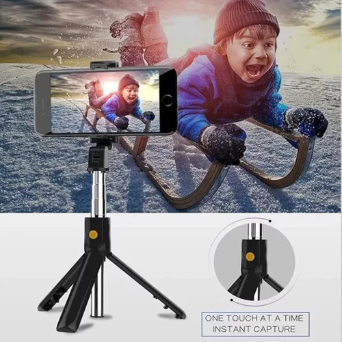  Techsuit - Önbot (K07) - Kompakt háromlábú tartó Bluetooth távi-5949419123380 6 kép