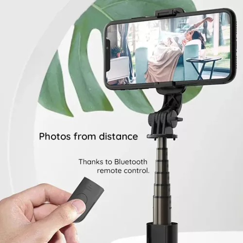  Techsuit - Mini Selfie Bot (L10) - Stabil Állvány Bluetooth Távvez-5949419122550 6 kép