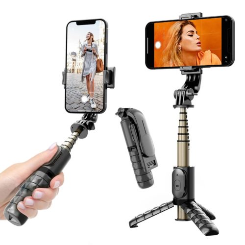  Techsuit - Mini szelfibot (Q10) - Stabil Gimballal/Állvánnyal, Blue-5949419122437 7 kép