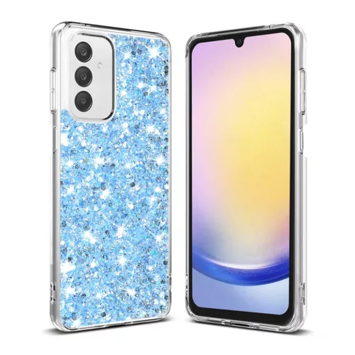  Techsuit - Csillogó Glitter - Samsung Galaxy A25 5G - Kék tok-5949419127487 1 kép