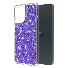    Techsuit - Csillogó csillám - Motorola Moto G34 / Moto G45 - Lila tok
