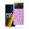  Techsuit - Csillogó csillámlás - Xiaomi Poco X6 Pro - Magenta tok