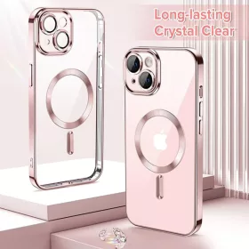 iPhone 13 - Techsuit - Luxus kristály MagSafe tok - Rózsaszín-5949419137318 2 kép