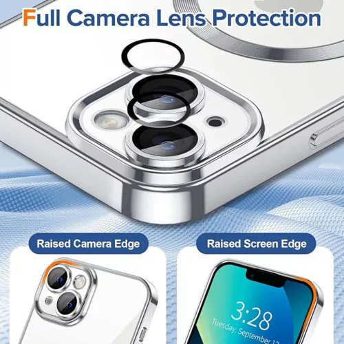iPhone 13 - Techsuit - Luxus Kristály MagSafe - Ezüst tok-5949419137288 4 kép