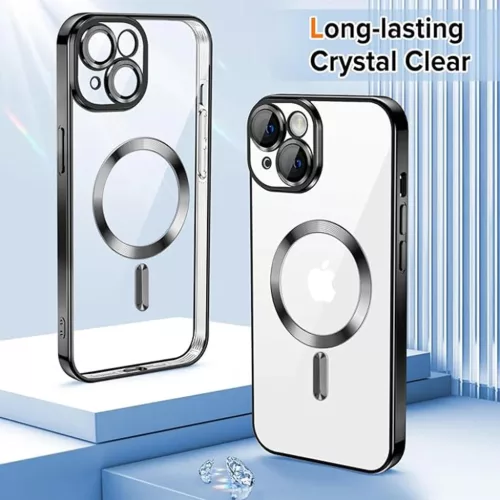 iPhone 15 - Techsuit - Luxus Kristály MagSafe - Fekete. tok-5949419136694 2 kép