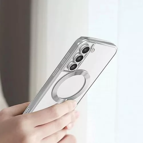 Techsuit - Luxus Kristály MagSafe tok - Samsung Galaxy S21 5G - Ezüs-5949419136298 4 kép