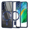 Samsung Galaxy S21 FE 5G Techsuit - Luxus Kristály MagSafe tok - Mély Kék