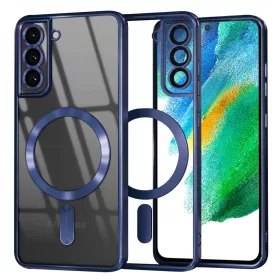   Samsung Galaxy S21 FE 5G Techsuit - Luxus Kristály MagSafe tok - Mély Kék
